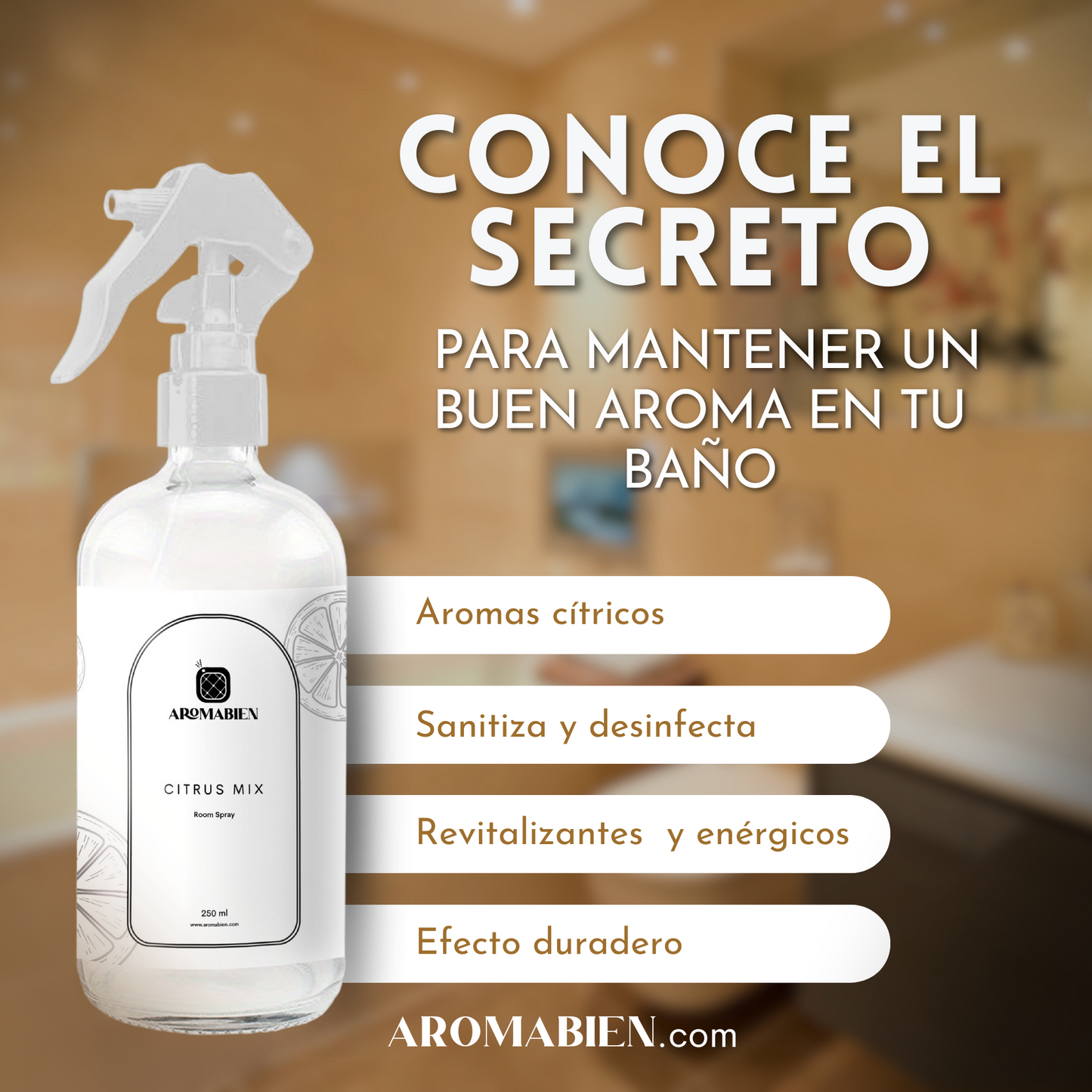 Room Spray Sanitarios (Aromas para tu Baño)